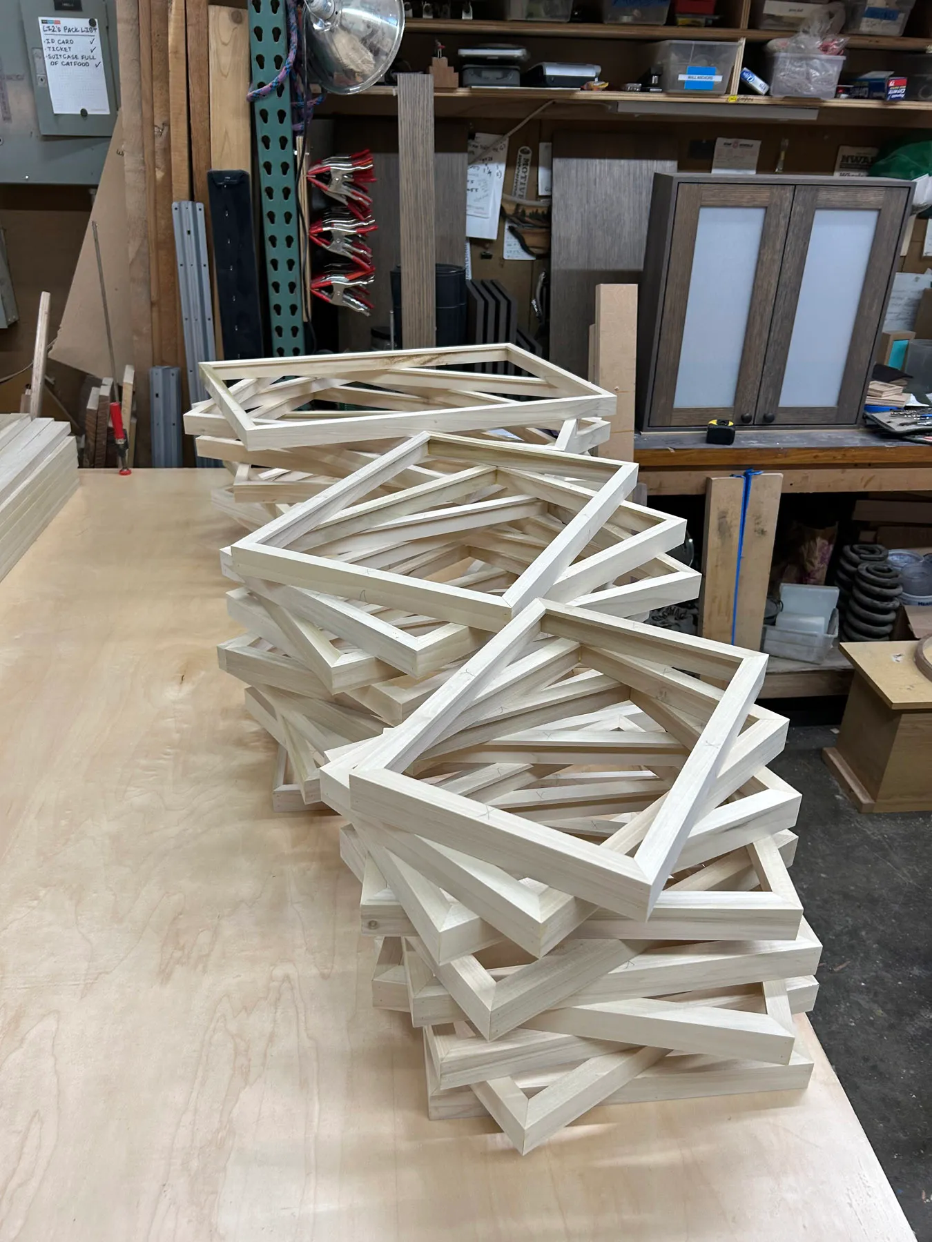 Custom art frames and stretchers made by Oxbow Fabrication Seattle