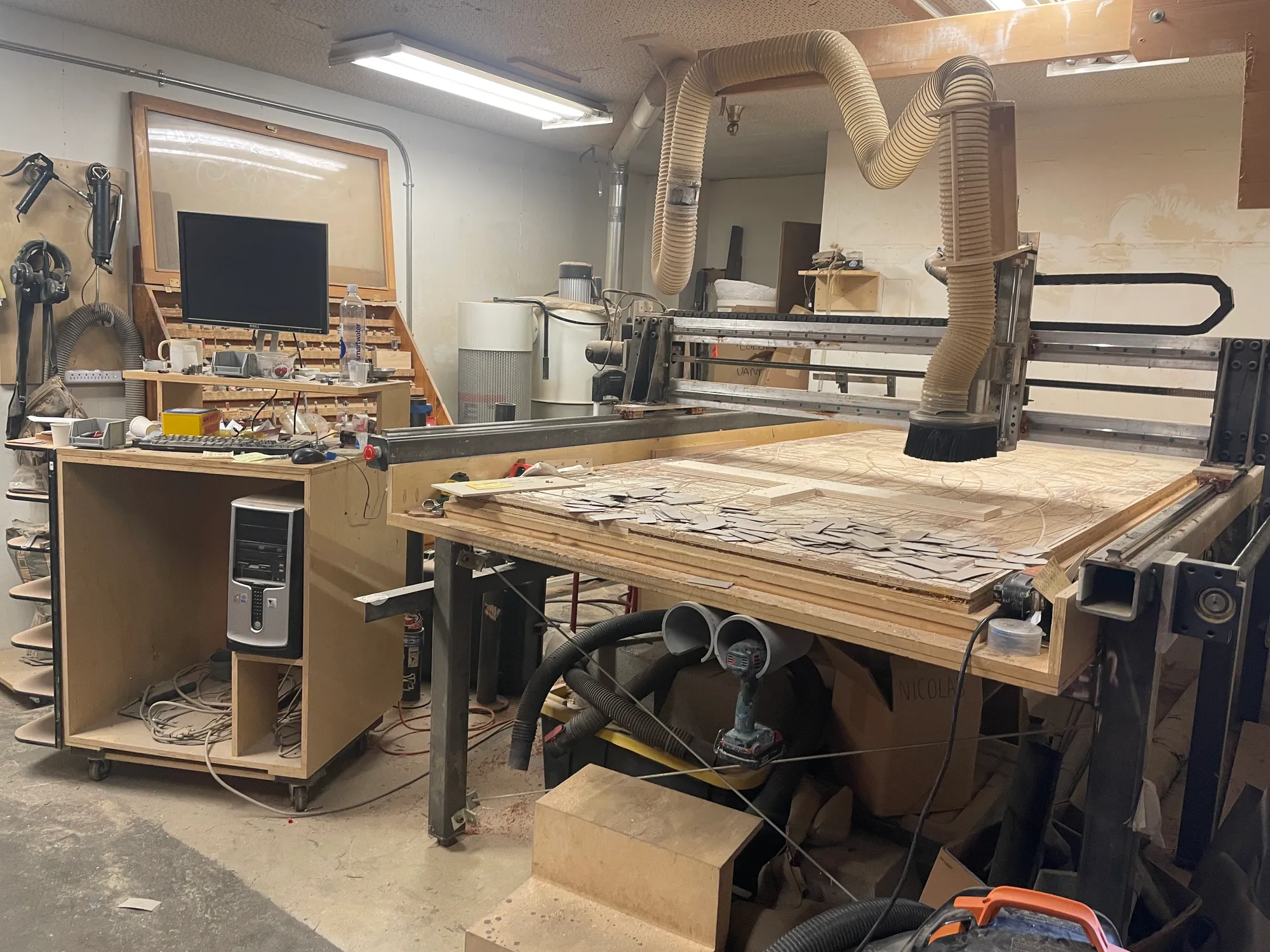 Custom parts produced via CNC for cabinetry and millwork at Oxbow Fabrication, Georgetown